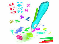 infactory Airbrush-Stift f&uuml;r ... Spr&uuml;hen, 30 Schablonen, USB