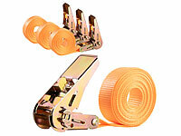 AGT 4er-Set 4-m-Spanngurte, Ratschen, 800 kg, DIN EN 12195-2