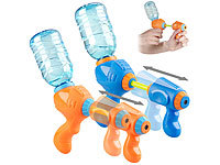 PEARL 2er-Set Wasserpistolen mit ... und 2 PET-Flaschen