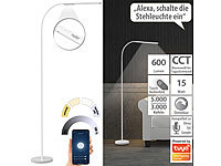 Luminea Home Control Smarte ... dimmbar, App, weiß