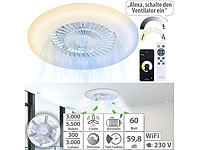 Sichler Haushaltsgeräte 2in1-WLAN-... CCT-LEDs, Ø 60 cm