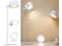 Lunartec 3in1-Akku-LED-Leuchte, ... 243 lm, Aluminium, weiß
