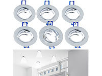 Luminea 6er-Set ... einstellbarer Abstrahlwinkel, Aluminium