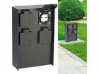 Royal Gardineer 4-fach-... W, Edelstahl, IP44, schwarz
