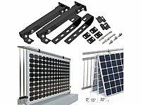 (0% MwSt) revolt Universal-Balkon- ... f&uuml;r Solarmodule, schwarz