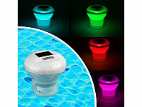 infactory 3in1-Poolthermometer, Chlor-... Solar, Akku, LCD