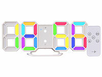 Lunartec Digitale USB-LED-... 7-Segment-Ziffern, Wecker,RGB