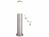 Lunartec Standleuchte mit Bewegungssensor, ... 3 LED-Lampen
