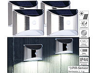 Lunartec 4er-Set Solar-LED-... Edelstahl, 20 lm, IP44