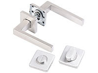 AGT 2er-Set Edelstahl-... Klinken & Rosetten, eckig