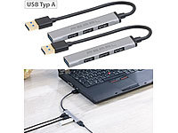 PEARL 2er Set USB-Hub mit 4 ... 3x USB 2.0, bis 5 Gbit/s
