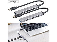 PEARL 2er Set USB-C-Hub mit ... 3x USB 2.0, bis 5 Gbit/s