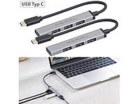 PEARL 2er-Set USB-C-Hub mit ... 3x USB 2.0, bis 5 Gbit/s