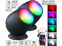 Luminea Home Control 2er-...-LEDs, 210lm, 2,2W, USB,schwarz