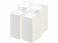 Lunartec 4er-Set Eckige Up-... GU10-Fassung, IP44, Alu, wei&szlig;