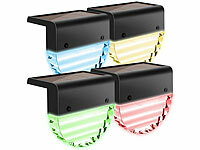 Lunartec 4er-Set Solarlampen f&uuml;r ... RGBW-LEDs, 2 Modi