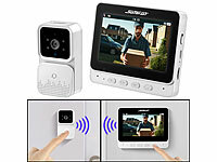 Somikon Kabellose Plug-&-Play-... mit Akku-Monitor, IR, wei&szlig;