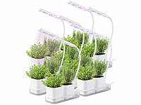 PEARL 8er-Set Gew&auml;chs-... T&ouml;pfe,Wachstums-LEDs & Wassertank