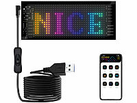 Luminea Programmierbare flexible LED-... 17x7xcm, App, USB