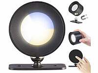 Lunartec CCT-LED-Wandlampe ... Touch-Bedienung, schwarz