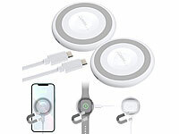Callstel 2er-Set kabellose 3in1-...-kompatibel, 15 W, wei&szlig;