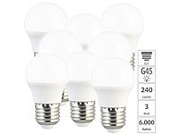Luminea 8er-Set LED-Lampen, ... 240 lm, 3W, tageslichtweiß