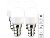 Luminea 4er-Set LED-Kühlschranklampen, ... T25, 150 lm, 2 W