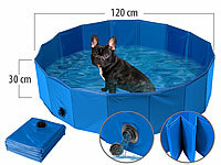 Sweetypet Faltbarer XL-Hundepool ... Boden, 120x30 cm, blau