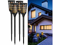 Lunartec 4er-Set LED-Solar-...-Effekt und Akku, 78 cm
