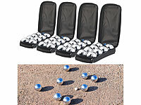 PEARL Boule- & Boccia-... und 4 Holz-Kugeln, Abstandsmesser