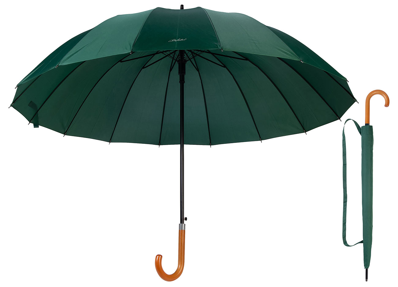 Carlo Milano Paarregenschirm: XXL-Regenschirm für 2 Personen, sturmfest und windsicher, 16 Rippen (Regenschirm mit Teleskoparm, Duo-Regenschirm)