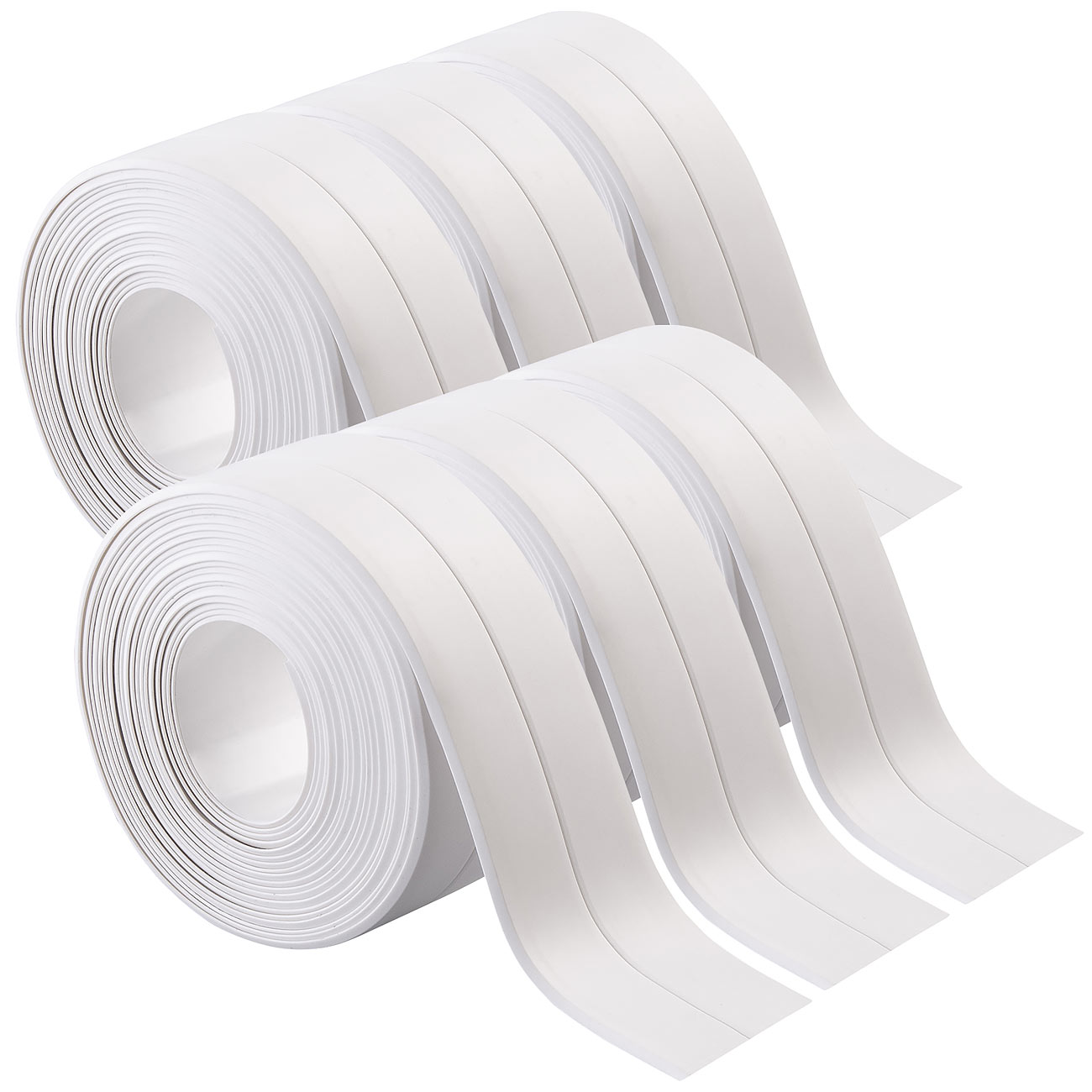 AGT joint de baignoire: Set de 6 bandes d'étanchéité imperméables, 38 mm x 3,3 m (joint de baignoire, bandes d'étanchéité, bande d'étanchéité de)