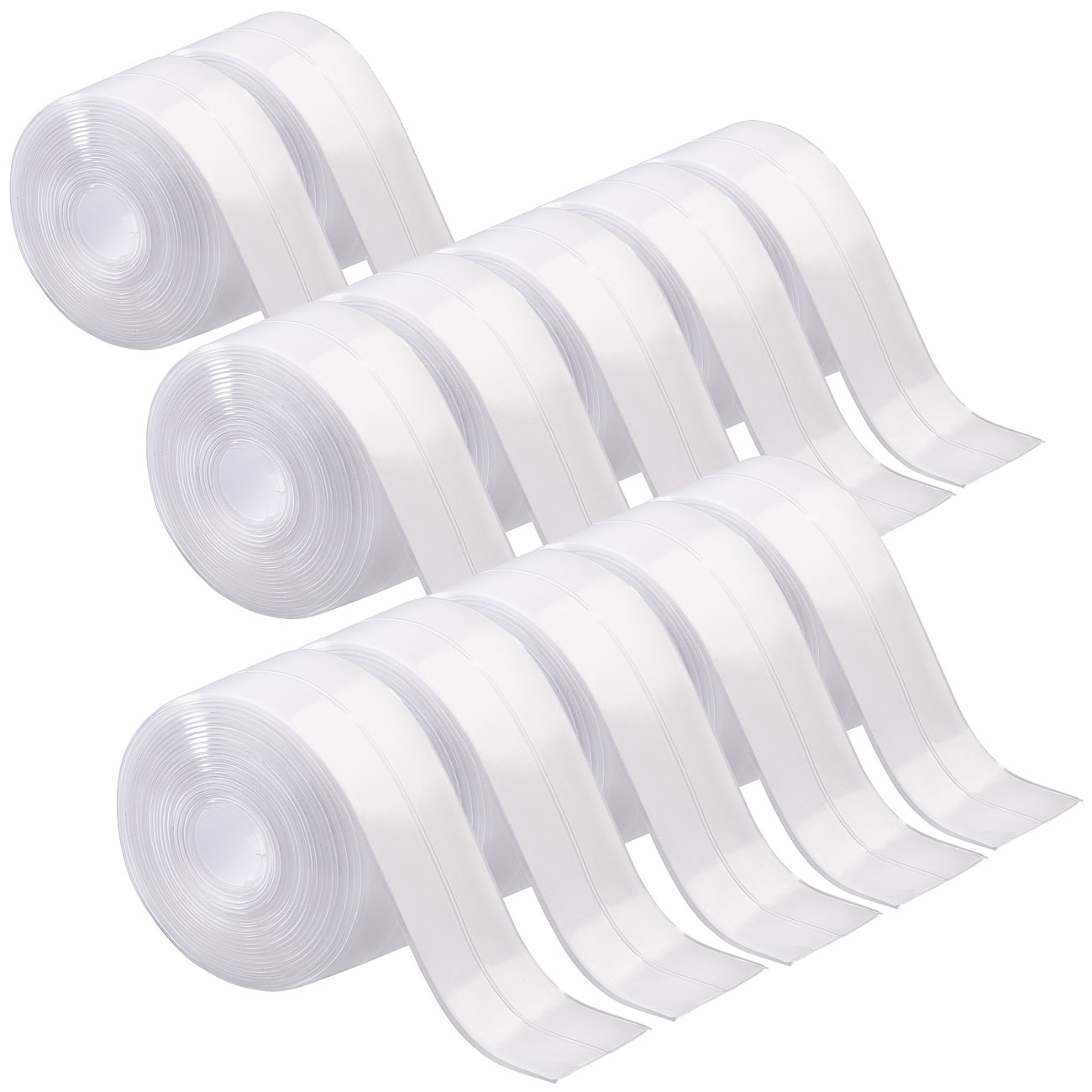 AGT nastro sigillante per fughe: Set di 12 nastri sigillanti impermeabili, 28 mm x 4 m, trasparenti (nastro sigillante impermeabile per bagno, nastri)