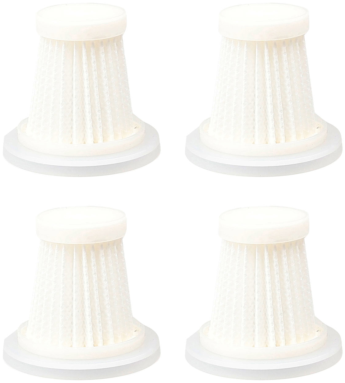 Sichler stofzuiger voor auto's: 4-pack vervangende HEPA-filters voor 3in1 accu-handstofzuiger BHS-745.ak (stofzuiger voor auto's, handstofzuiger met)