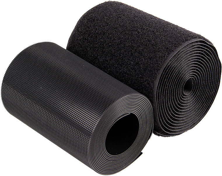 PEARL Klett: Klettband mit Nylon-Schlaufen/-Haken, zum Aufnähen, 80 kg/m, 100mm, 2m (Klettband beidseitig Haken)