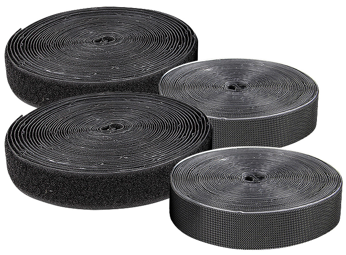 PEARL nastri di levigatura a gancio nastri di levigatura a gancio: Set di 2 nastri in velcro premium ultra forti, autoadesivi, 25mm, 8 metri)