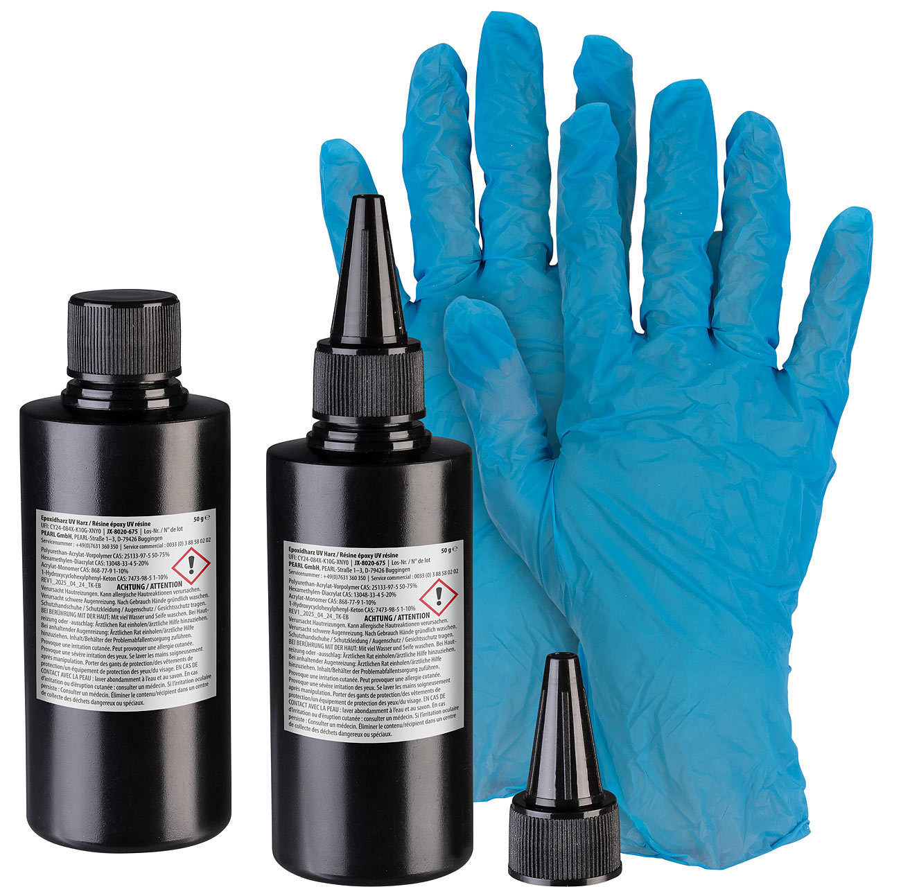 AGT resina epossidica: Set da 2 UV Resin, cristallina, premiscelata, 2x 50 g (resina UV, colla di resina UV, resina UV trasparente)