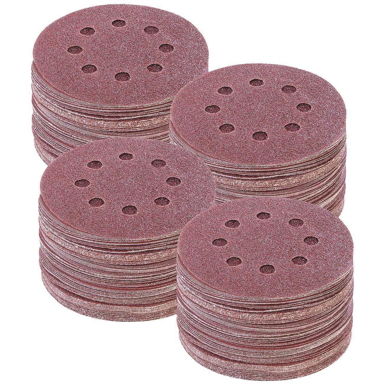 AGT Klett-Schleifpapier: 320er-Set Klett-Schleifscheiben für Exzenterschleifer, Ø 125 mm (Schleifpapier Set, Schleifpapier Set Klett)