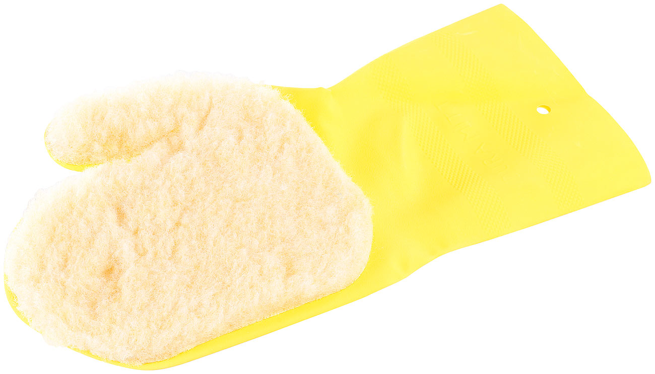 PEARL gants de nettoyage: Gant avec coussinet de polissage en fibres de laine, main droite (gants de nettoyage, gant de nettoyage, gant de nettoyage)