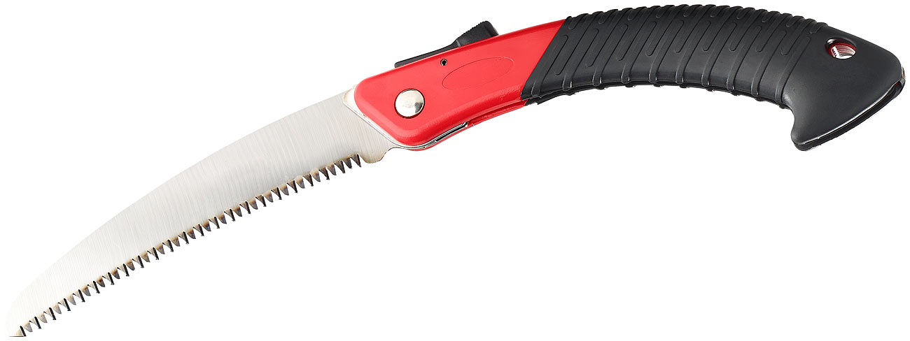 AGT motosega sega per rami: Seghetto pieghevole WKS-180 in acciaio al carbonio con dentatura trapezoidale, 180 mm (sega giapponese sega giapponese)