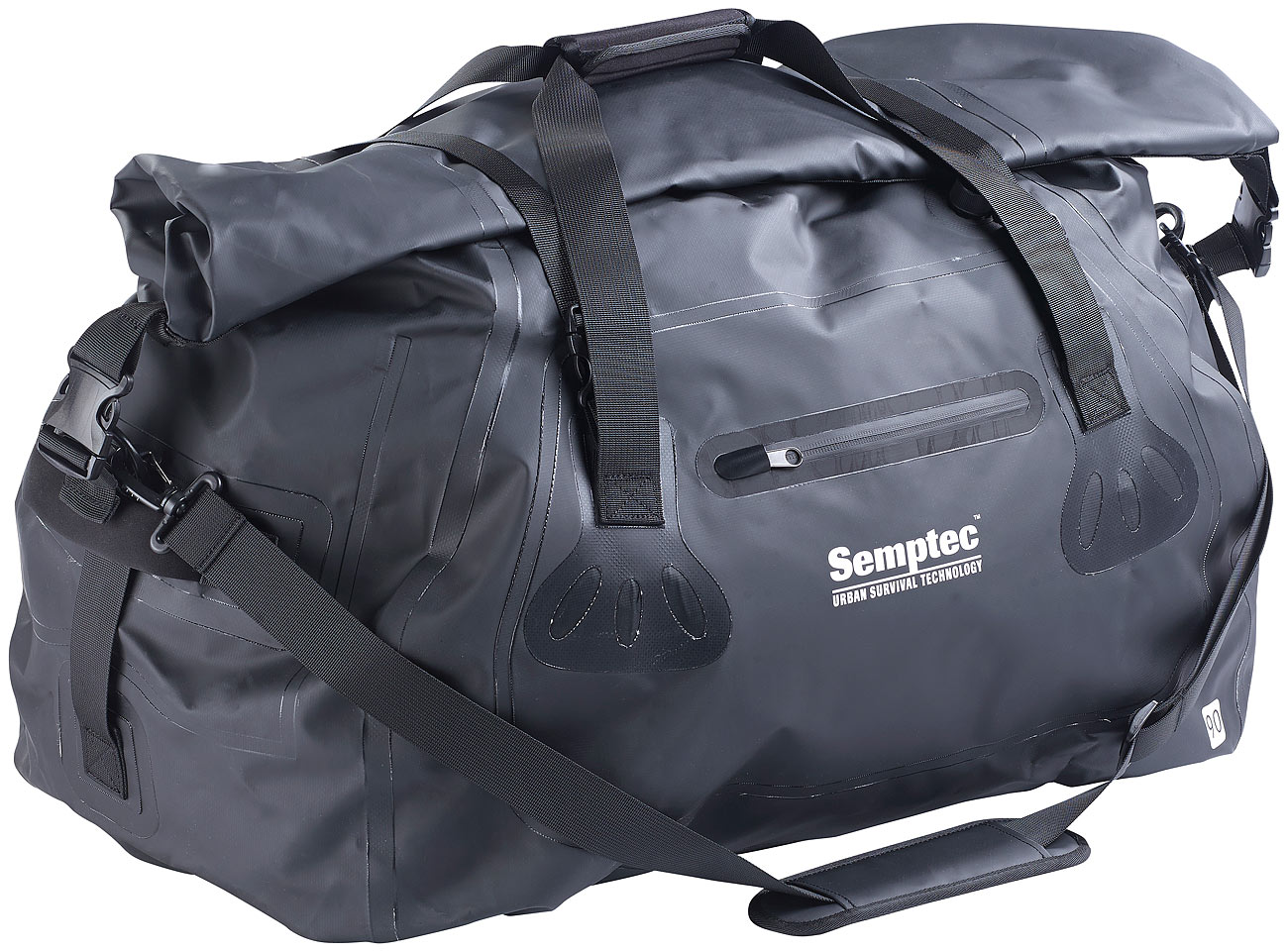 Semptec sporttas waterdicht: Waterdichte XL-professionele outdoor- en reistas van vrachtwagenzeil, 90 liter (sporttas waterdicht, outdoor schoudertas)