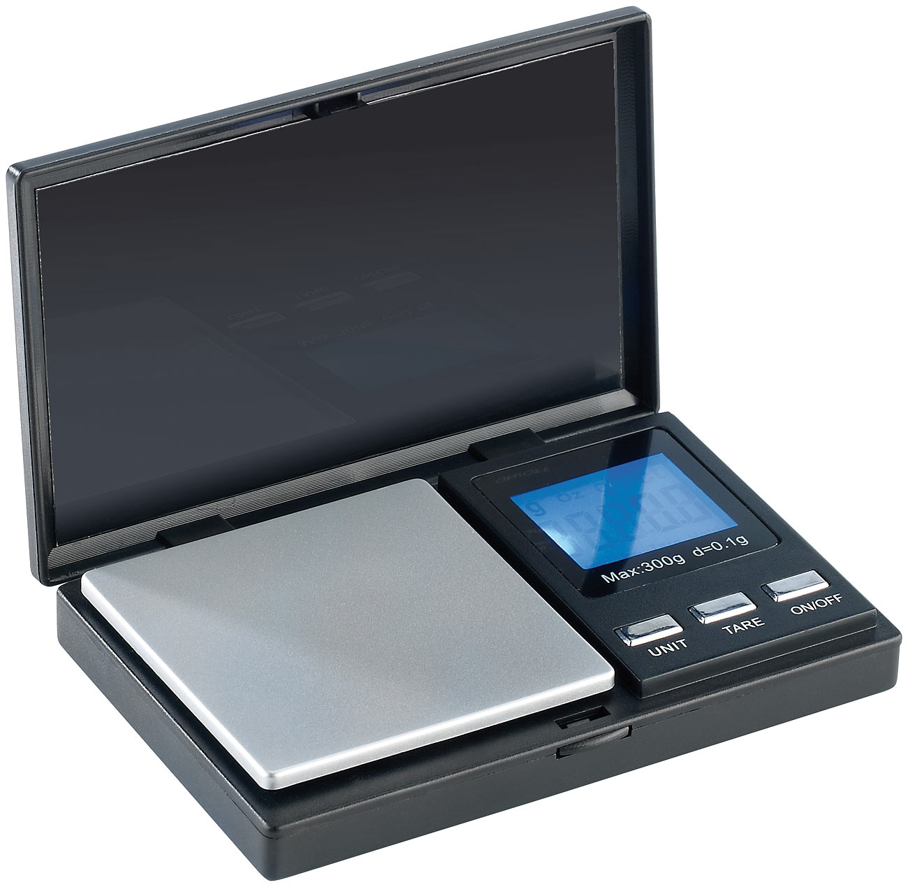 Rosenstein & Söhne bilancia mini bilancia mini: Bilancia digitale tascabile di precisione fino a 300 g, suddivisione 0,1 g (bilancia da grammi)