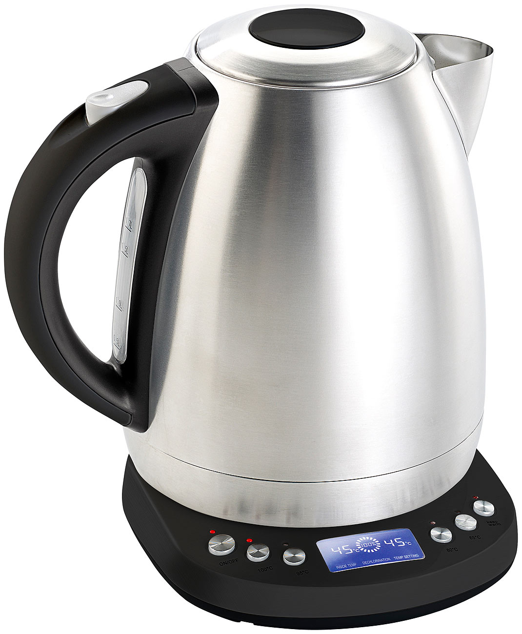 Rosenstein & Söhne modern vattenkokare: Vattenkokare V3 WSK-400 med 4 temperatursteg & te-timer, 1,7 liter (modern vattenkokare, vattenkokare med)