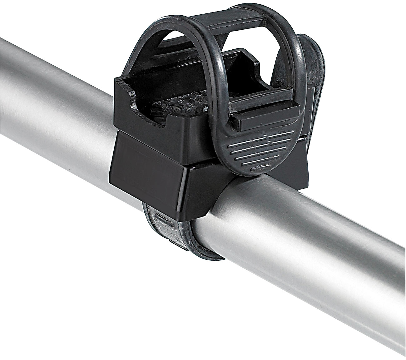 Lunartec Taschenlampenhalter: Universal-Halterung für Taschenlampen (Taschenlampenhalterung, Fahrradlicht Halterung Universal)