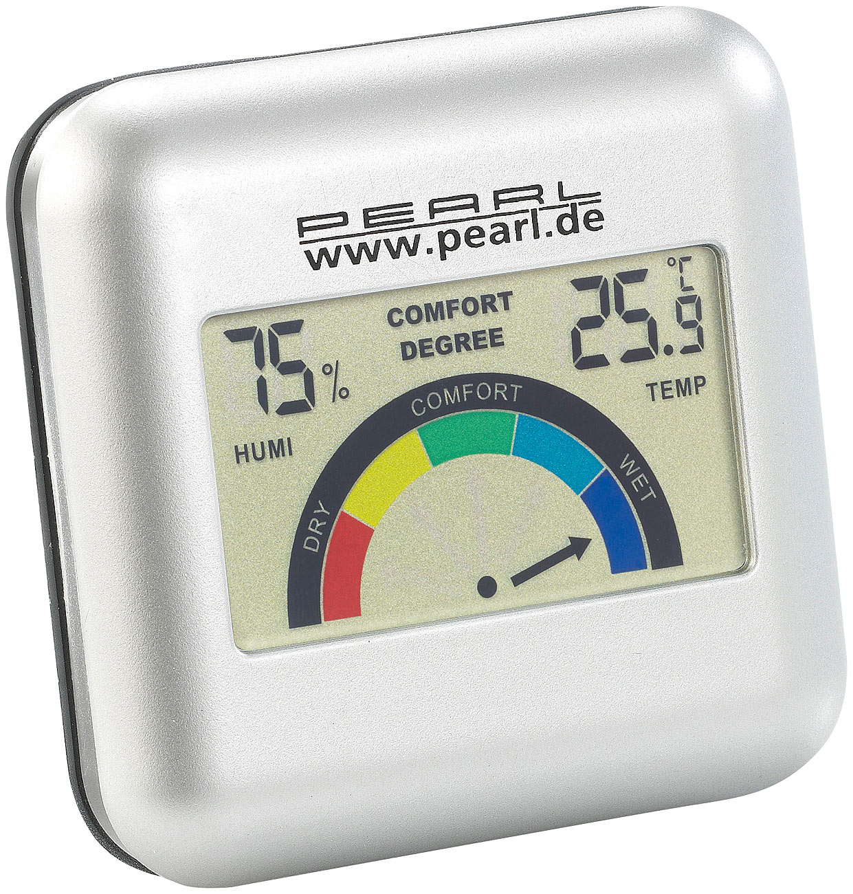 PEARL kamerthermometer: Digitale hygrometer met thermometer en grafische weergave (kamerthermometer, kamerthermometer met hygrometer, klimaatmonitor)