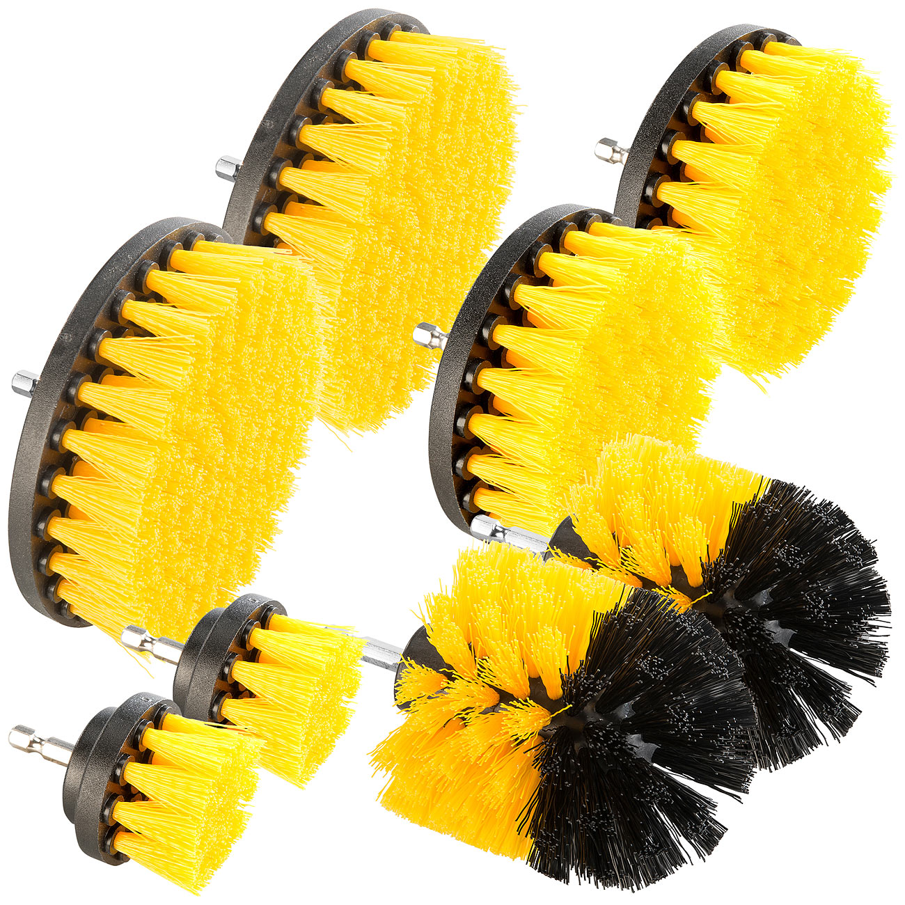 AGT accessorio per spazzola spazzola per aspirapolvere: Set di spazzole da 8 pezzi per trapano e avvitatore (spazzola per avvitatore a batteria)