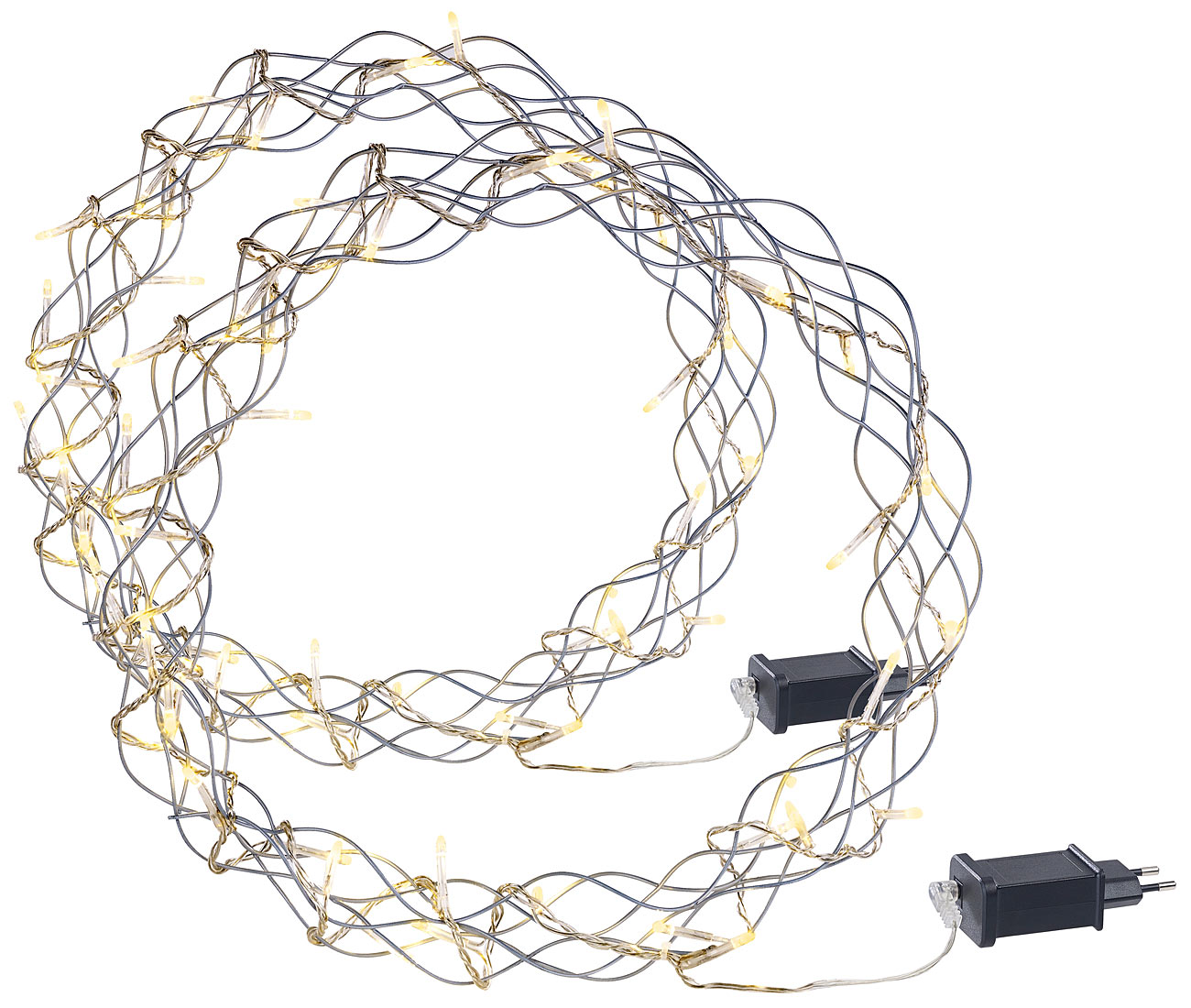 Lunartec ghirlanda luminosa natalizia: Set di 2 ghirlande luminose a LED per finestre, porte e molto altro, 32 LED bianchi caldi (illuminazione della)