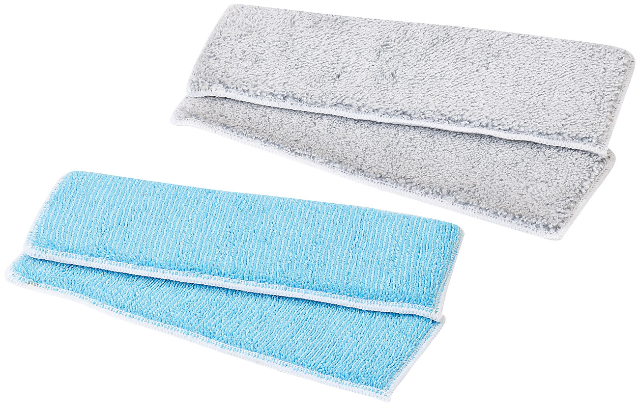 Sichler Akku Wischmop: 4er-Set Ersatz-Wischpads für Akku-Fußboden-Poliermaschine FPM-850 (Bodenwischer mit Sprühfunktion, Polier-Maschinen mit)