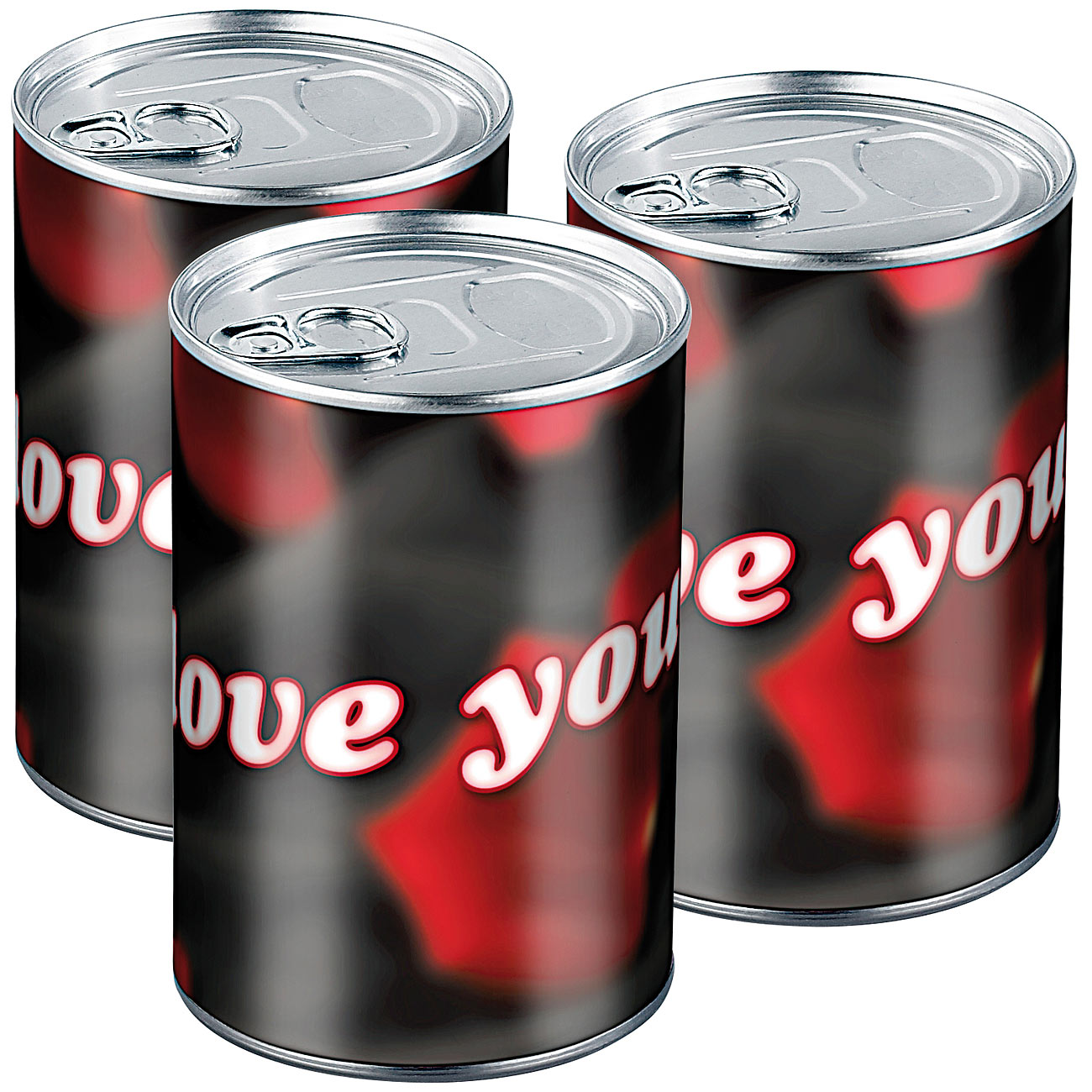 infactory Geschenkverpackung Dosen: 3er-Set Geschenkdosen "I love you" - originelle Präsent-Verpackung (Präsentbox)