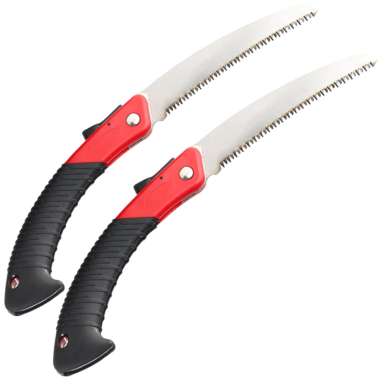 AGT Säge: 2er-Set Hand-Klappsägen WKS-180 aus Carbonstahl,Trapez-Verzahnung, 180 (Handsäge, Faltsägen)